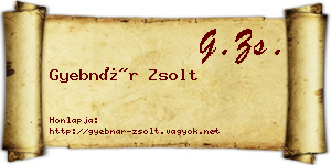 Gyebnár Zsolt névjegykártya