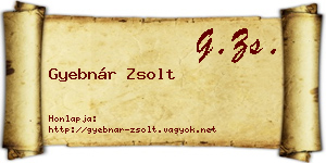 Gyebnár Zsolt névjegykártya